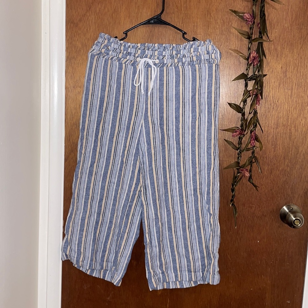 Blue Striped Pants